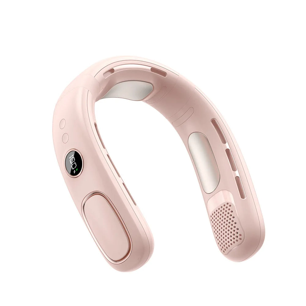 Mini Bladeless Portable Hanging Neck Fan Usb Rechargeable Cooling Neck Fan air Conditioner