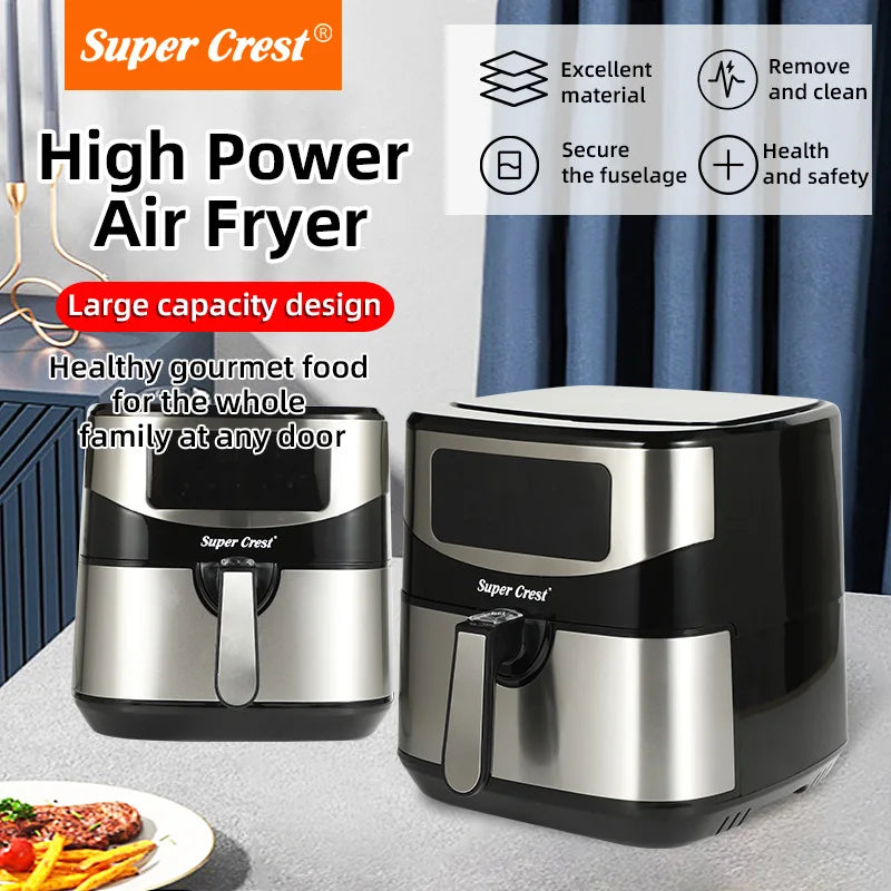 Kitchen Appliances Small Electric Air Convection Fryer Knob Oven With Bakeware and Grill