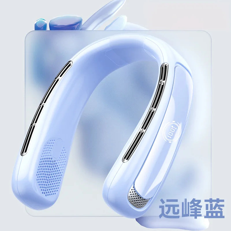 Mini Bladeless Portable Hanging Neck Fan Usb Rechargeable Cooling Neck Fan air Conditioner