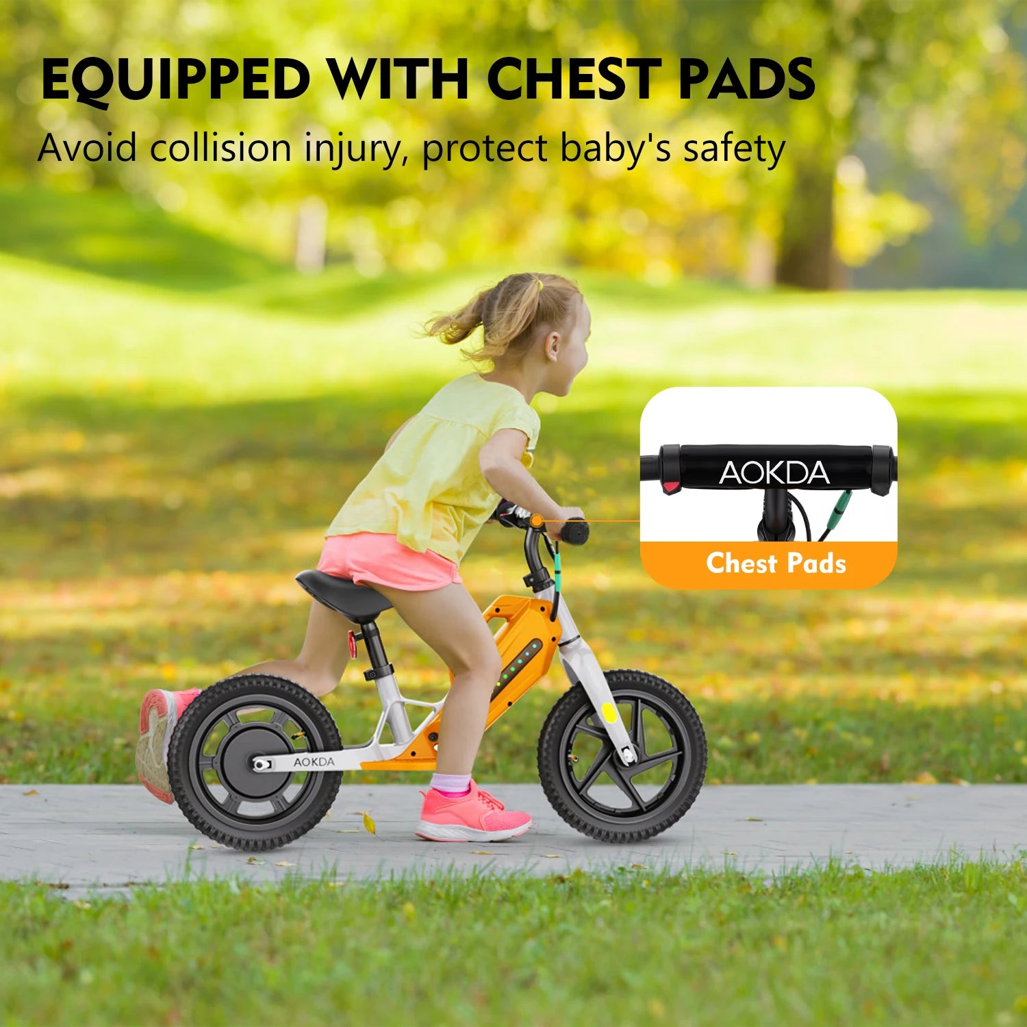 Children Mini Electric Bicycle US Stock AOKDA K8 21.6V 5.2Ah Lithium Battery Child Ebike 12 Inch Electric Dirt Bike for Kids